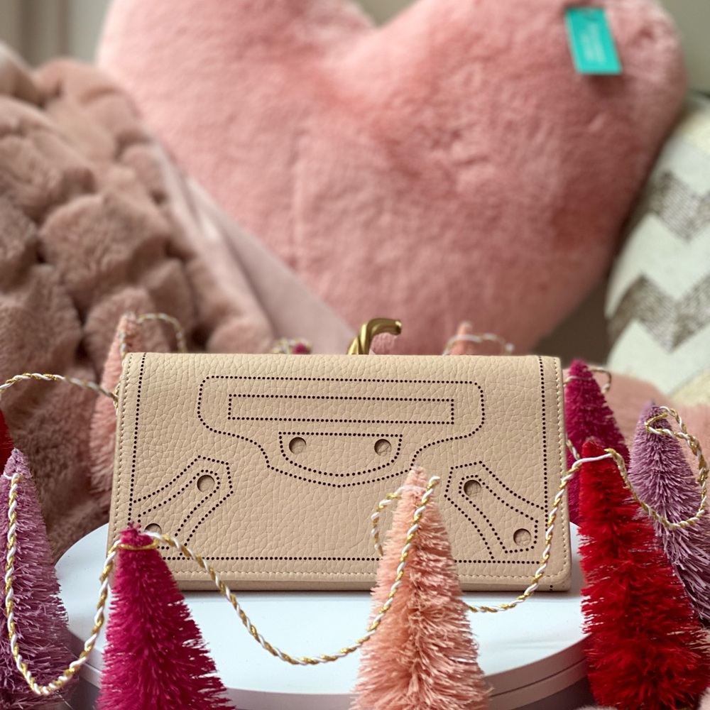 Balenciaga Blackout Wallet in Beige Poudre